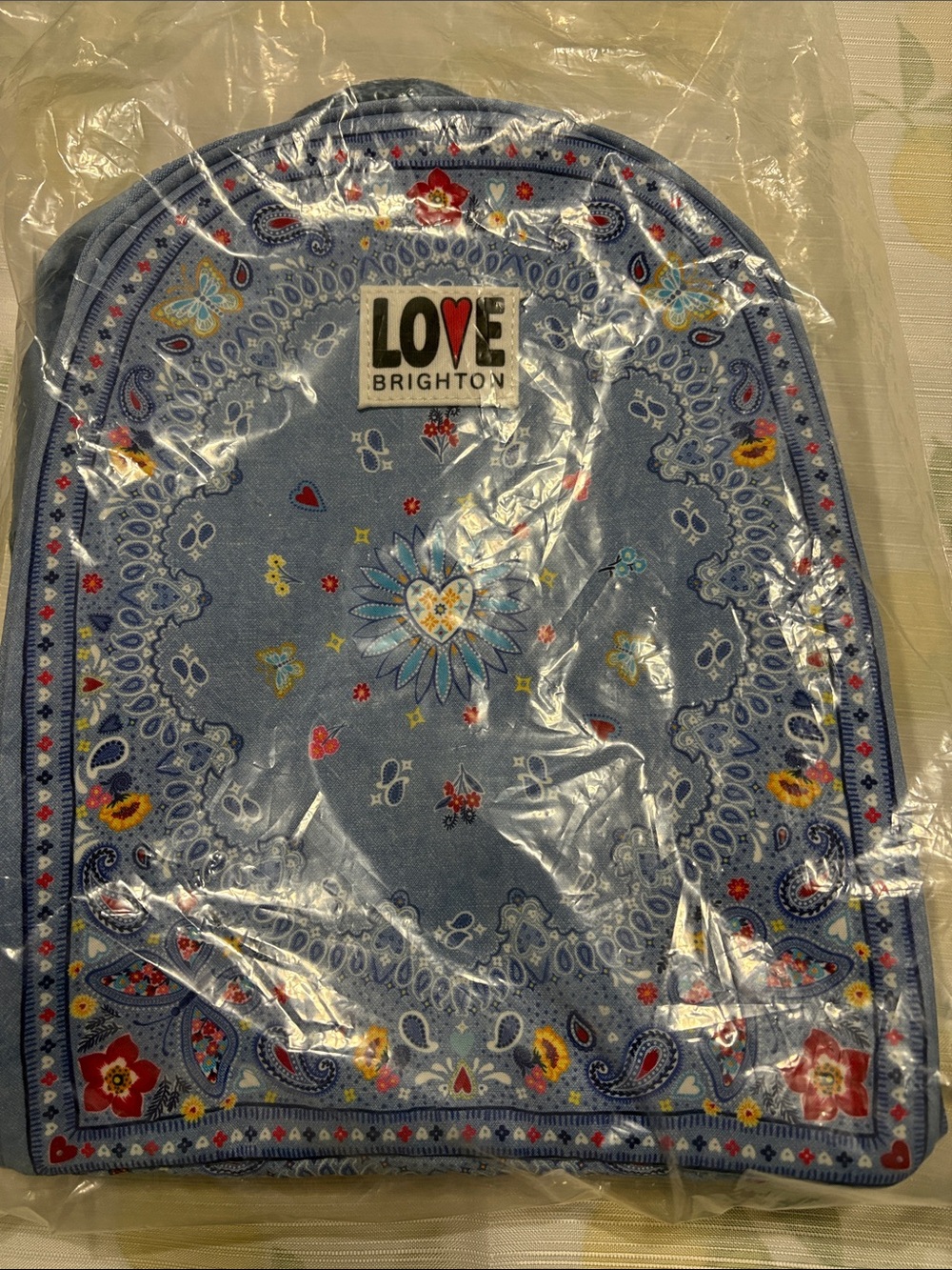 Brighton Light Blue Floral Bandana Pouch